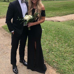 Delice Off-the-Shoulder Crepe Dress